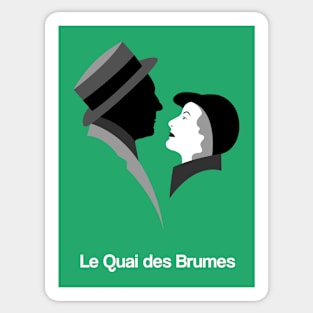 Le Quai des Brumes Minimal Movie Fan Art Jean Gabin Michèle Morgan 30s Sticker